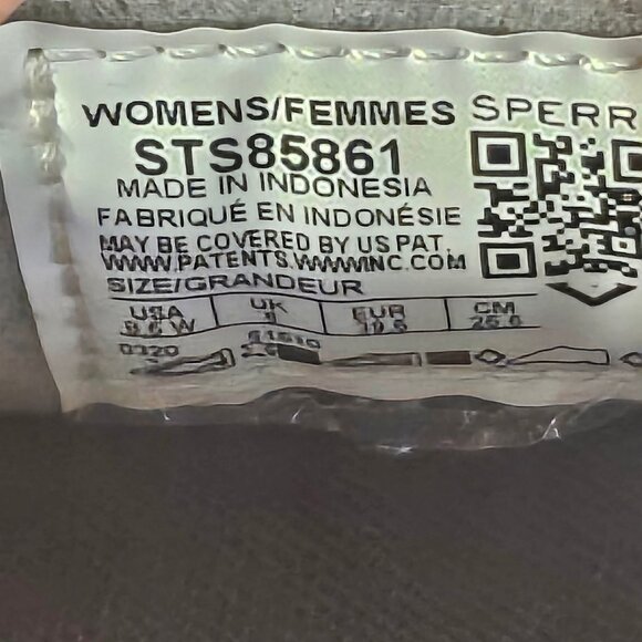 Women's 8.5 W Sperry Coastfish One Eye Boat Slip On Shoe Light Gray - Picture 6 of 10